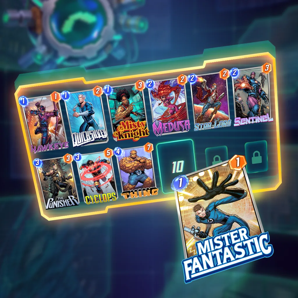 A full 10-card Draft deck with another card being considered
