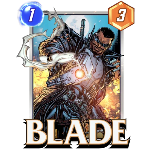 Blade MARVEL SNAP card art with current cost and power