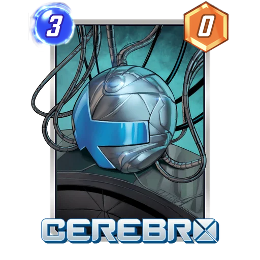 Cerebro MARVEL SNAP card art with current cost and power