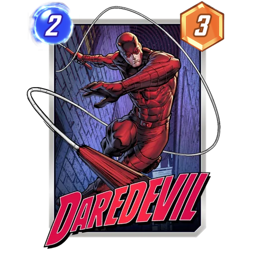 Daredevil MARVEL SNAP card art with current cost and power