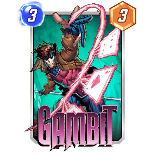 Gambit MARVEL SNAP card art with current cost and power