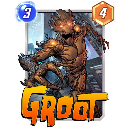 Groot MARVEL SNAP card art with current cost and power