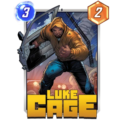 Luke Cage MARVEL SNAP card art with current cost and power