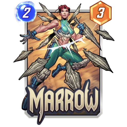 Marrow MARVEL SNAP card art with current cost and power