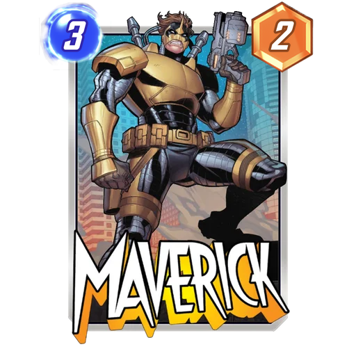 Maverick MARVEL SNAP card art with current cost and power