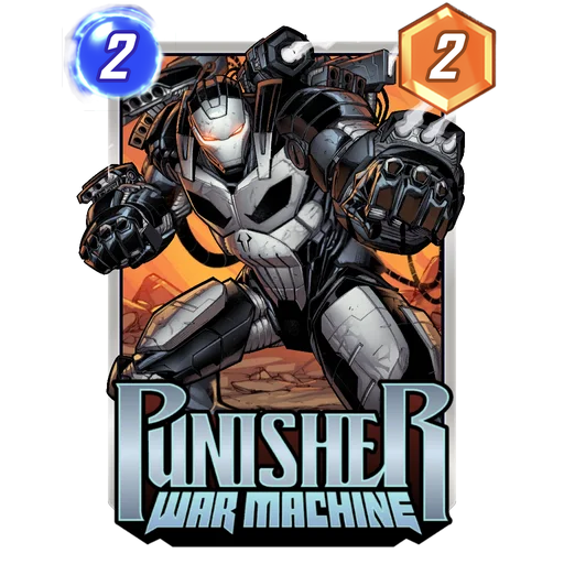Punisher War Machine MARVEL SNAP card art with current cost and power