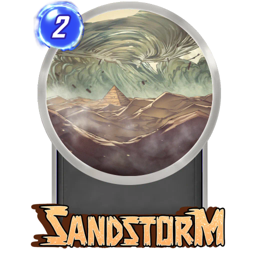 Sandstorm MARVEL SNAP card art with current cost and power