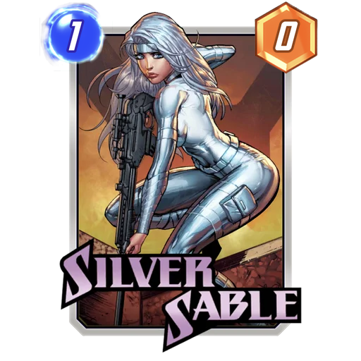 Silver Sable MARVEL SNAP card art