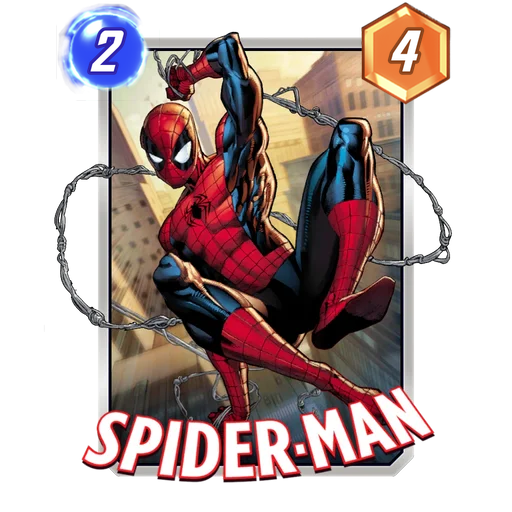 Spider-Man MARVEL SNAP card art with current cost and power