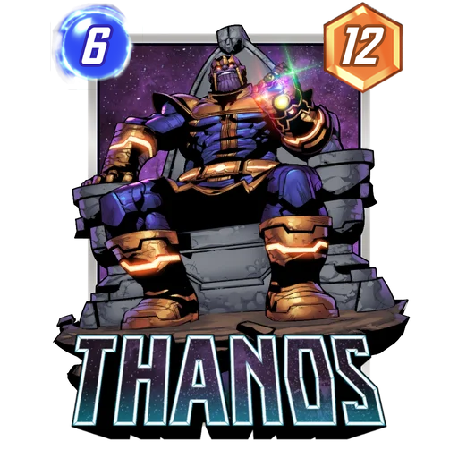 Thanos MARVEL SNAP card art with current cost and power