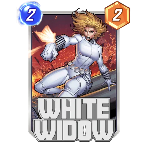 White Widow MARVEL SNAP card art with current cost and power