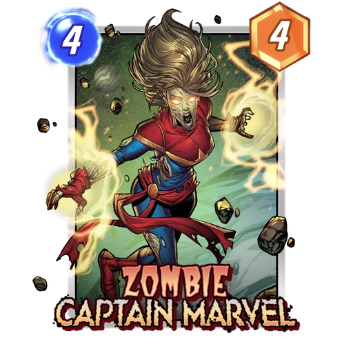 Zombie Captain Marvel MARVEL SNAP card art