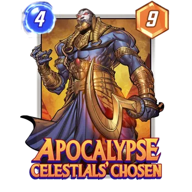 Apocalypse, Celestials' Chosen MARVEL SNAP card art with current cost and power