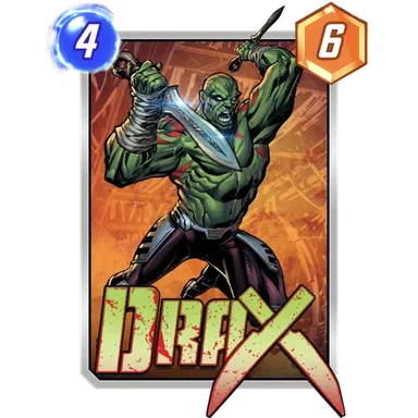Drax MARVEL SNAP card art with current cost and power