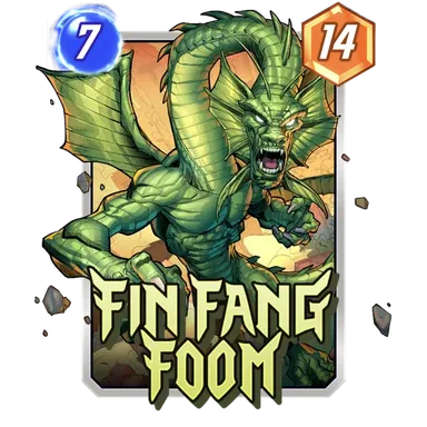 Fin Fang Foom MARVEL SNAP card art with current cost and power