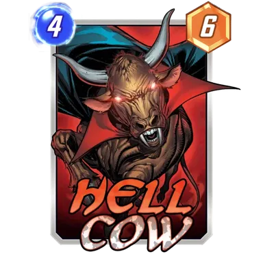 Hellcow MARVEL SNAP card art