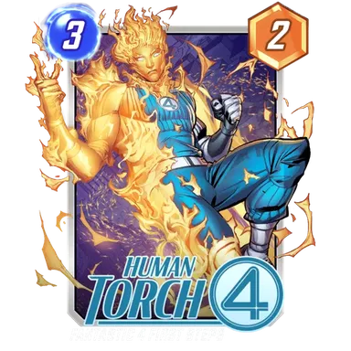 Human Torch First Steps MARVEL SNAP card art