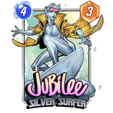 Jubilee Silver Surfer MARVEL SNAP card art
