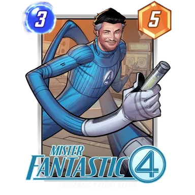 Mister Fantastic First Steps MARVEL SNAP card art with current cost and power