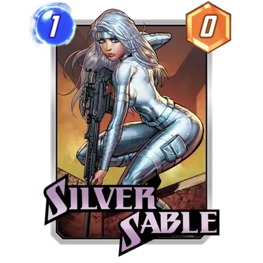 Silver Sable MARVEL SNAP card art