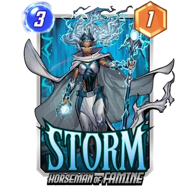 Storm Horseman of Famine MARVEL SNAP card art