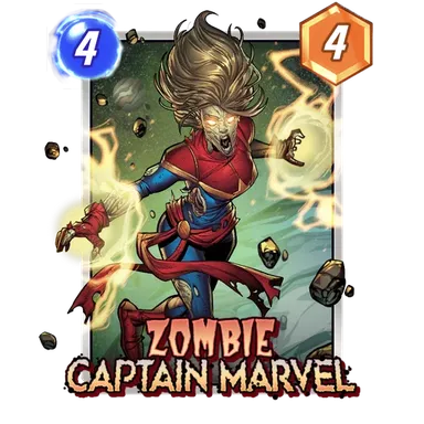 Zombie Captain Marvel card art