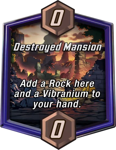 Destroyed Mansion Marvel Snap location art