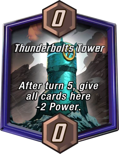 Thunderbolts Tower Marvel Snap location art